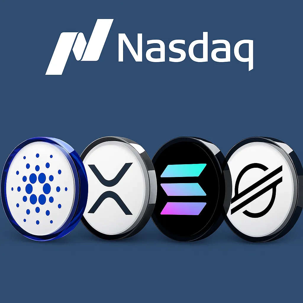 Nasdaq Officially Adds XRP, SOL, ADA, XLM to Cryptocurrency index